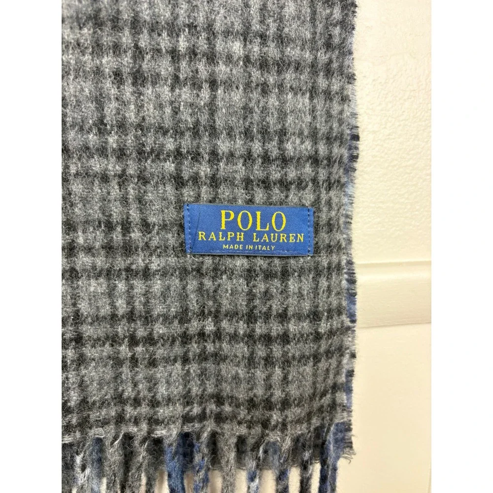 Polo Ralph Lauren Reversible Fringed Scarf  10